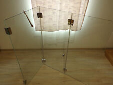 Top erhaltener Badewannenaufsatz, ESG-Glas, Seitenteil mit Faltwand, 150cm hoch