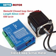 【DE】2 Sets 4.5N.m Nema34 82mm CNC Closed Loop Servo Motor+HSS86 Hybrid Driver