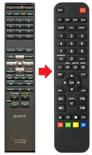 Ersatz fernbedienung sony - ersatz,