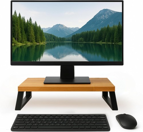 Monitorständer eiche massiv - monitorständer,