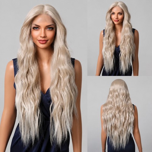 Platinblond long wavy - platinblond,