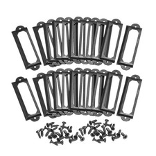 Etikettenhalter aus Metall Datei Namenskarten Rahmen Schwarz 60 x 17 mm