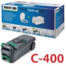 THETFORD FRESH UP SET C400 CASSETTE CAMPING ABWASSER FÄKALIENTANK WC NEU