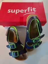 Superfit Kinderschuhe Sandalen Pantolette Dunkelblau Gr. 32