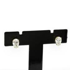 Ohrringe Stecker 585 Gold 14 kt - tropfen Diamant ca. 1,0 ct - Pear cut 