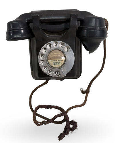 Vintage bakelit wandtelefon - bakelit,