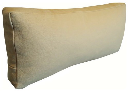 Creme echt leder nackenkissen - leder,