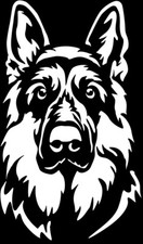 DEUTSCHER SCHÄFERHUND Aufkleber - Autoaufkleber - sticker - Schäferhund Kopf #30