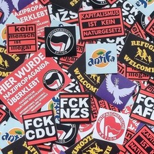 100x Linke Sticker - FCK NZS/