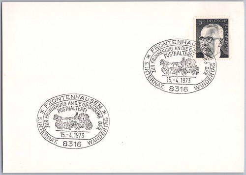 Frontenhausen 1973 postkutsche - frontenhausen,