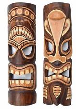 2 Tiki Masken 50cm Holzmasken