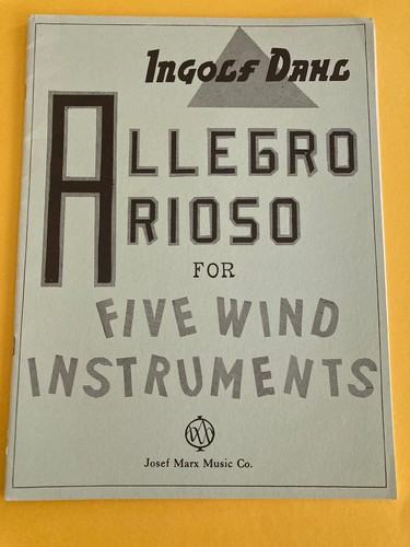 Allegro arioso ingolf dahl - arioso,,