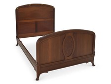 ANTIK! Bett 200 x 130 cm restauriert Mahagoni massiv Jugendstil Schlafzimmer