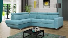 Blaue Couch Wohnlandschaft