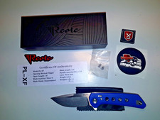 Reate PL-XF Blue G10 Nitro-V stonewased  Pivot Lock mit Sicherung Taschenmesser