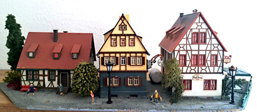 Diorama häuserzeile - h0,