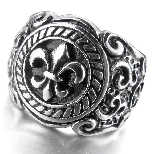 Ring edelstahl schwertlilie - edelstahl,