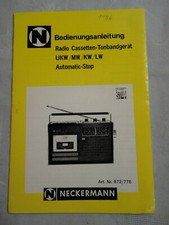 Instruction manual neckermann - manual,