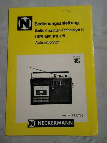 Gebrauchsanweisung neckermann - gebrauchsanweisung,