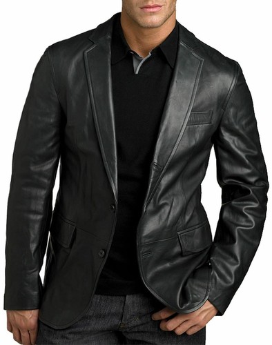 Herren leder blazer - leder,