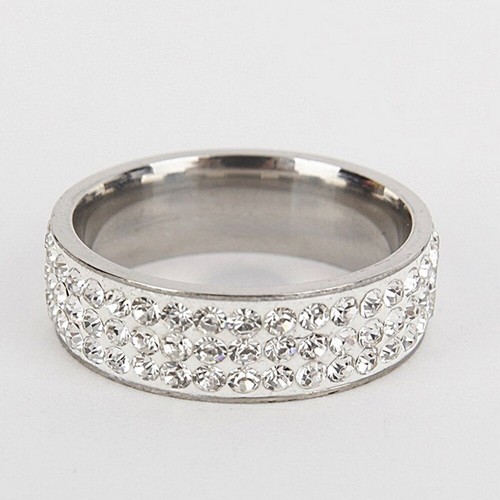 Reihig unisex ring zirkonia - 3-reihig,