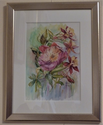 Aquarell bild blüten 32x42 - aquarell-bild, -blüten-32x42
