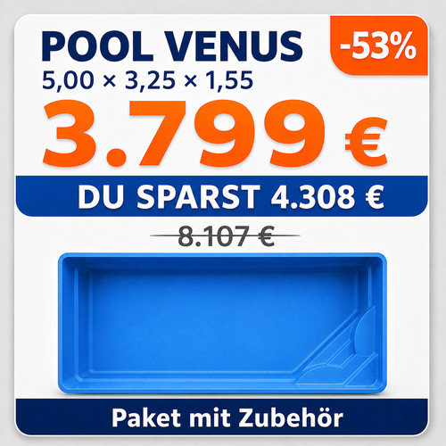 Gfk pool 5x3 - pool, 5x3,25x1,55