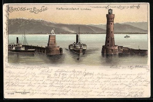 Lithographie lindau - lithographie, /