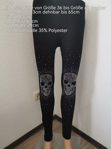 Totenkopf glitzer leggins - glitzer,