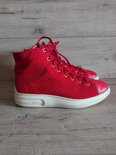 Women ecco boots red textile - ecco,