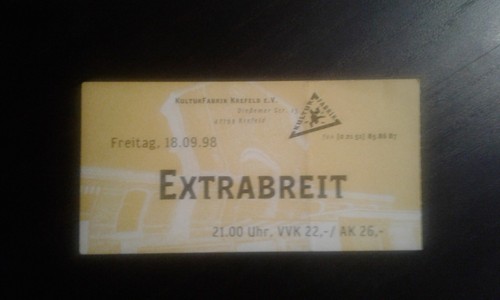 Extrabreit altes ticket - extrabreit,