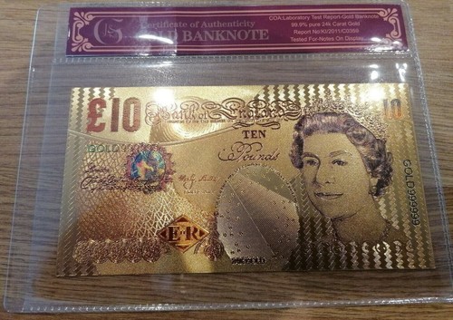 Goldschein schein barren - goldschein, 10£