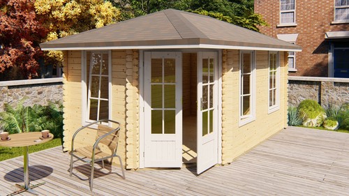 Eck gartenhaus 28mm - 5-eck,