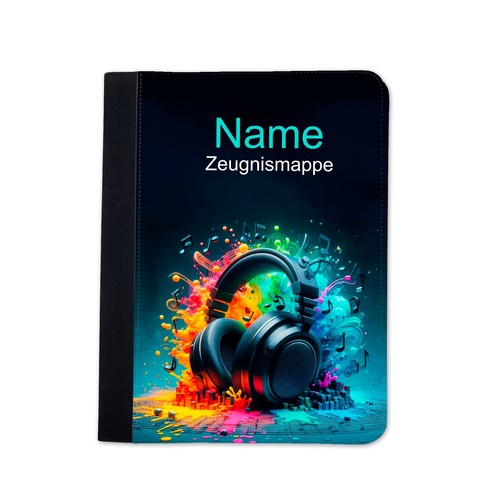Zeugnismappe kopfhörer - zeugnismappe,