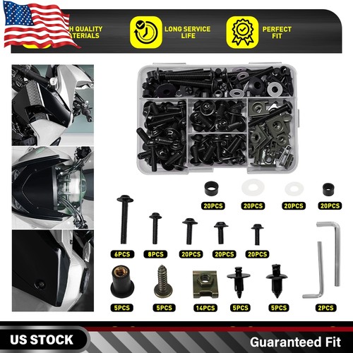 190x black fairing bolts - 190x,