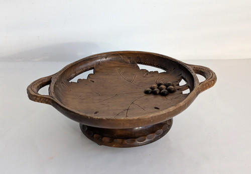 Vintage holz traubenschale - vintage,