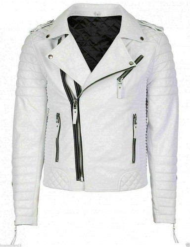Herren weiße jacke echtes - weiße,