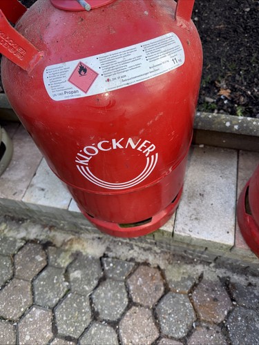 Gasflasche rot leer - rot,