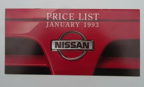 Nissan preisliste 1993 - preisliste,