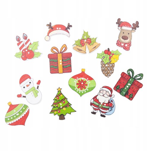 Holzknöpfe dekor weihnachten - dekor,