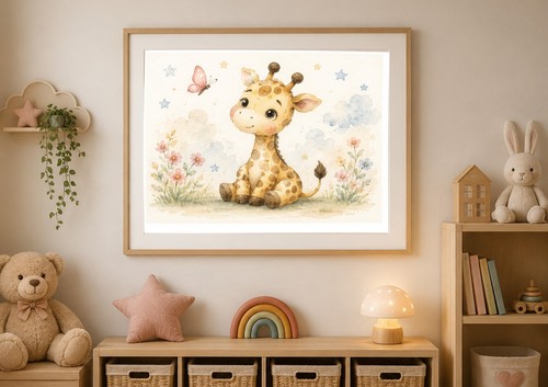 Kinderzimmer giraffe poster - giraffe,