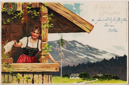 Alte postkarte 1900 fröhliche - postkarte,