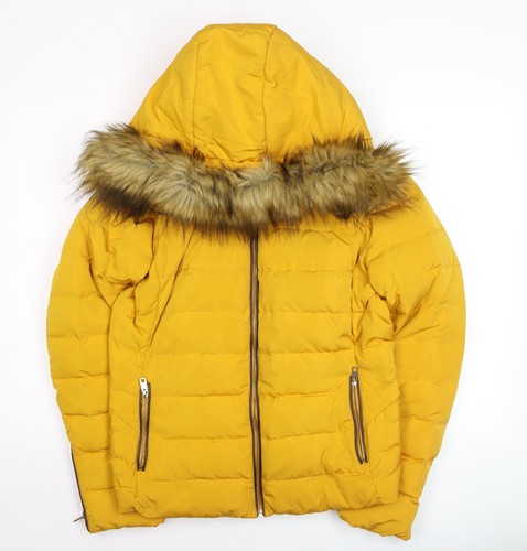 Zara wintermantel damen gelb - zara,