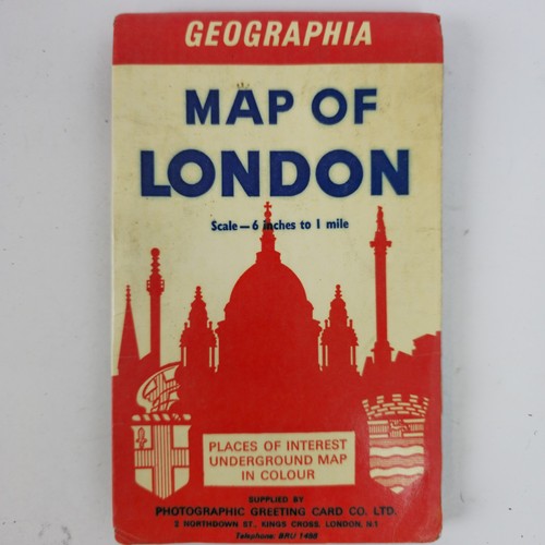 Vintage 1960s geographia map - 1960s,