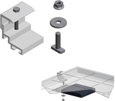 Klemme Halter Befestigung Solar Wechselrichter PV Modul Rahmen Balkonkraftwerk