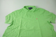 Polo Ralph Lauren Poloshirt XXL Custom Fit Hellgrün Pink Logo 100% Baumwolle✅