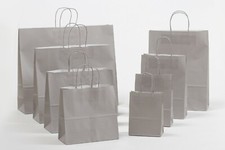 Papiertragetaschen grau kordel - papiertragetaschen,