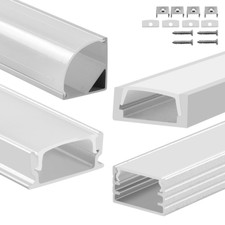 5M-15M LED PROFIL ALUPROFIL ALU SCHIENE LEISTE PROFILE FÜR LED-STREIFEN ELOXIERT