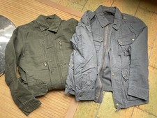 2 sportliche Herren Übergangsjacken, Größe 48, reine Baumwolle, blau und oliv