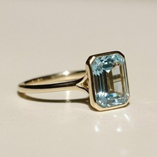 14K Gold Smaragdschliff